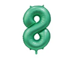 Groene Cijfer Ballon 8 Jaar Glans 86cm