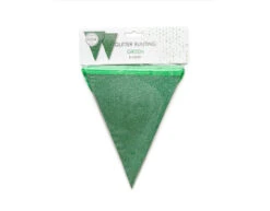 Groene Vlaggenlijn Glitter 6m -Feestartikelen Winkel groene vlaggenlijn glitter 6m 3