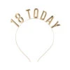 Haarband 18 Jaar Goud -Feestartikelen Winkel haarband 18 jaar goud