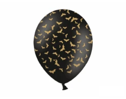 Halloween Ballonnen Vleermuis Zwart 30cm 6st
