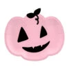 Halloween Borden Pompoen Roze 25cm 6st -Feestartikelen Winkel halloween borden pompoen roze 25cm 6st