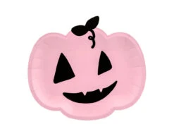 Halloween Borden Pompoen Roze 25cm 6st
