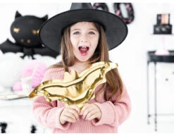 Halloween Borden Vleermuis Goud 37,5cm 6st -Feestartikelen Winkel halloween borden vleermuis goud 375cm 6st 2