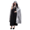 Halloween Cape Grijs 1,7m -Feestartikelen Winkel halloween cape grijs 17m