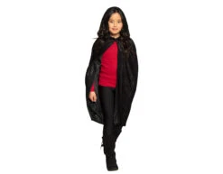 Halloween Cape Kind Zwart 1,15m