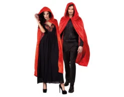 Halloween Cape Rood 1,7m -Feestartikelen Winkel halloween cape rood 17m 2