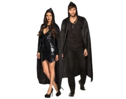 Halloween Cape Zwart 1,65m -Feestartikelen Winkel halloween cape zwart 165m 2
