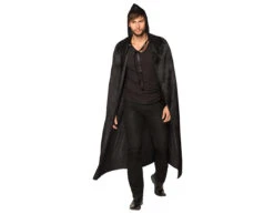 Halloween Cape Zwart 1,65m