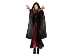 Halloween Cape Zwart 1,7m -Feestartikelen Winkel halloween cape zwart 17m 2