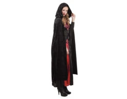 Halloween Cape Zwart 1,7m