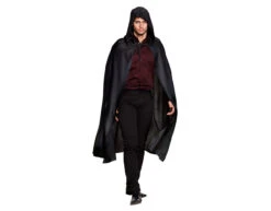 Halloween Cape Zwart Grijs 1,7m