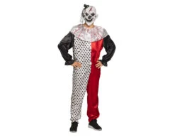 Halloween Clown Kostuum Zwart Wit M
