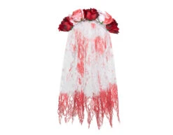 Halloween Haarband Sluier Bloed 58cm -Feestartikelen Winkel halloween haarband sluier bloed 58cm 1