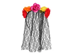Halloween Haarband Sluier Bloemen -Feestartikelen Winkel halloween haarband sluier bloemen 1