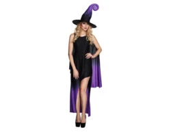 Halloween Heks Kostuum Paars Zwart