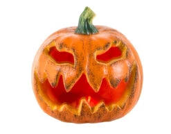 Halloween Pompoen Knipperend 16cm
