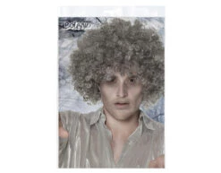 Halloween Pruik Afro Grijs -Feestartikelen Winkel halloween pruik afro grijs 1