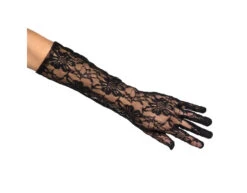 Handschoenen Lang Kant Zwart -Feestartikelen Winkel handschoenen lang kant zwart 2