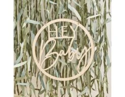 Hangdecoratie Bord Hey Baby Hout 36cm -Feestartikelen Winkel hangdecoratie bord hey baby hout 36cm 1