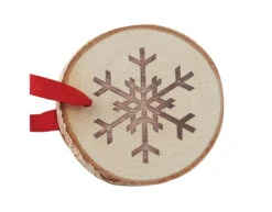 Hangdecoratie Sneeuwvlok Hout 6st