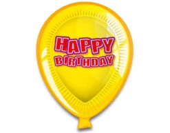 Happy Birthday Ballonnen Borden 23cm 6st -Feestartikelen Winkel happy birthday ballonnen borden 23cm 6st 3
