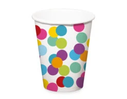 Happy Birthday Bekers Regenboog Confetti 250ml 6st -Feestartikelen Winkel happy birthday bekers regenboog confetti 250ml 6st 1