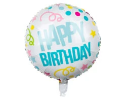 Happy Birthday Helium Ballon Confetti 45cm Leeg