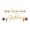 Happy Birthday Letterslinger Golden Dusk 1,5m -Feestartikelen Winkel happy birthday letterslinger golden dusk 15m