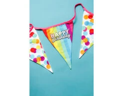 Happy Birthday Slingers Regenboog Confetti Katoen 6m -Feestartikelen Winkel happy birthday slingers regenboog confetti katoen 2