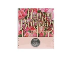 Happy Birthday Taarttopper Hout 12,5cm -Feestartikelen Winkel happy birthday taarttopper hout 125cm 2