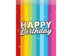 Happy Birthday Uitdeelzakjes Regenboog Confetti 8st