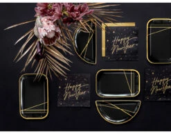 Happy New Year Servetten Zwart 33cm 20st -Feestartikelen Winkel happy new year servetten zwart 33cm 20st 4