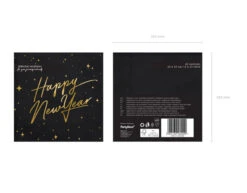 Happy New Year Servetten Zwart 33cm 20st -Feestartikelen Winkel happy new year servetten zwart 33cm 20st 8