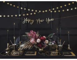 Happy New Year Slinger Goud 66cm -Feestartikelen Winkel happy new year slinger goud 66cm 3