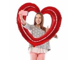 Hart Folie Ballon 80cm -Feestartikelen Winkel hart folie ballon 80cm 2