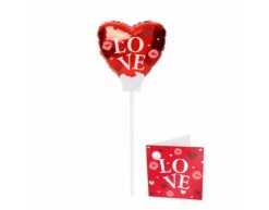 Hartjes Ballon Love Mini 15cm Met Kaartje