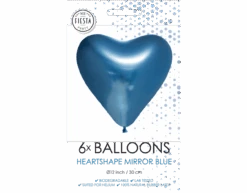 Hartjes Ballonnen Blauw 30cm 6st -Feestartikelen Winkel hartjes ballonnen blauw 30cm 6st 1
