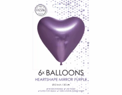 Hartjes Ballonnen Paars 30cm 6st -Feestartikelen Winkel hartjes ballonnen paars 30cm 6st 1