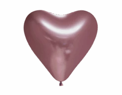 Hartjes Ballonnen Rose Goud 30cm 6st