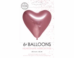 Hartjes Ballonnen Roze 30cm 6st -Feestartikelen Winkel hartjes ballonnen roze 30cm 6st 1