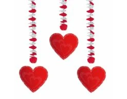 Hartjes Hangdecoratie 75cm 3st