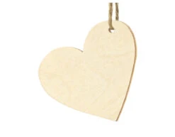Hartjes Hangers Hout 6cm 10st -Feestartikelen Winkel hartjes hangers hout 6cm 10st 1