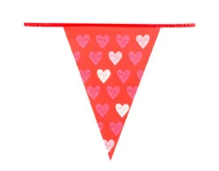 Hartjes Vlaggenlijn 6m -Feestartikelen Winkel hartjes vlaggenlijn 6m 2