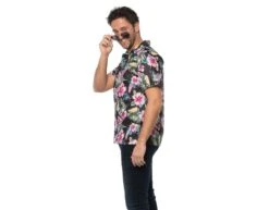 Hawai Shirt Zwart -Feestartikelen Winkel hawai shirt zwart 1