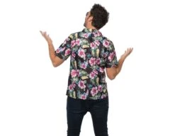 Hawai Shirt Zwart -Feestartikelen Winkel hawai shirt zwart 2