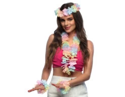 Hawaii Accessoireset Pastel 4 Delig -Feestartikelen Winkel hawaii accessoireset pastel 4 delig 4