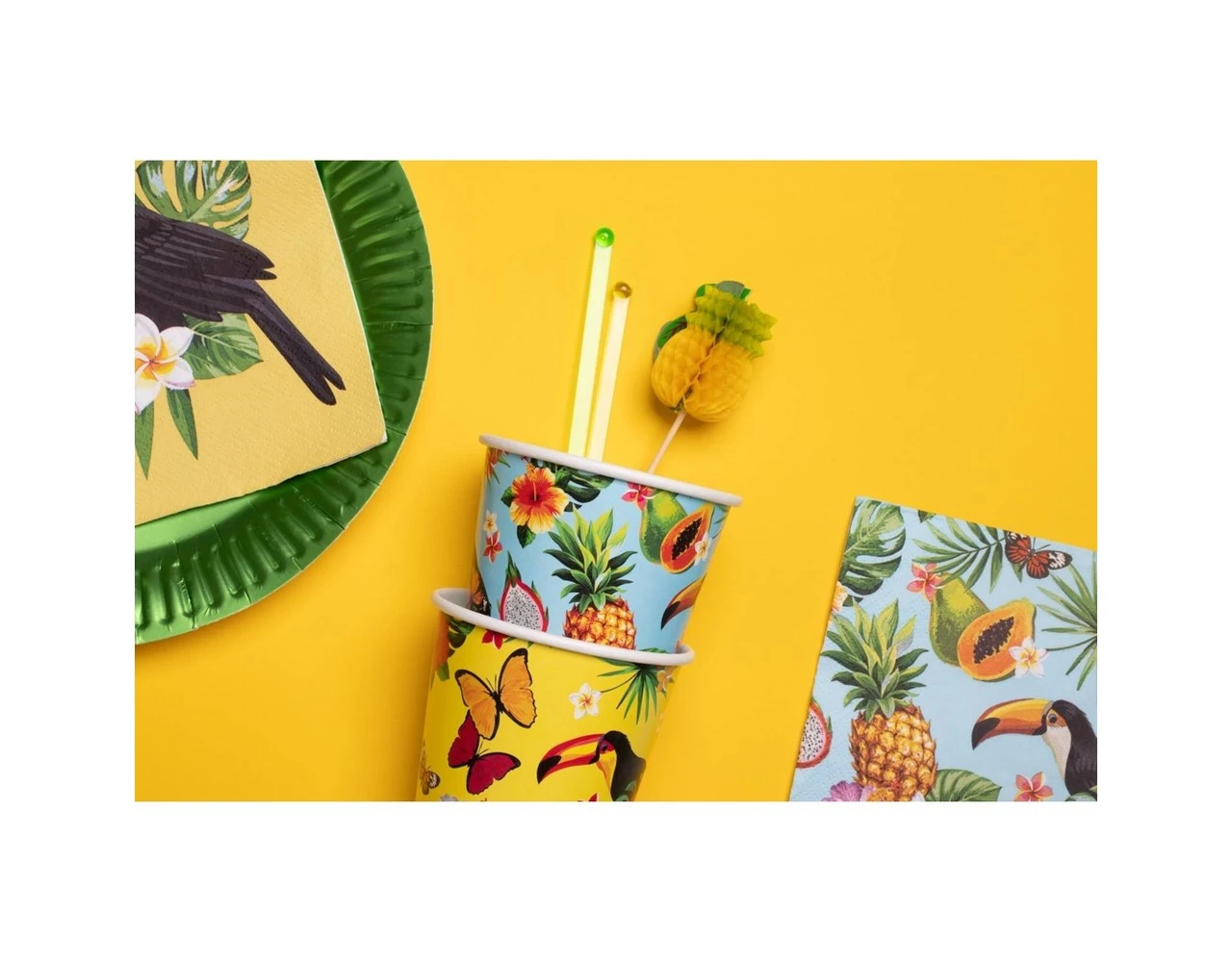 Hawaii Servetten Toekan 33cm 20st 5 Hawaii Servetten Toekan 33cm 20st - Afbeelding 3