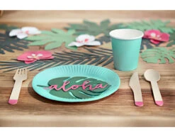 Hawaii Tafeldecoratie Palmblad 14,5cm 6st -Feestartikelen Winkel hawaii tafeldecoratie palmblad 145cm 6st 3