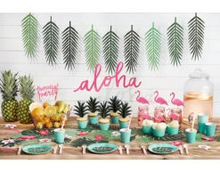 Hawaii Tafeldecoratie Palmblad 14,5cm 6st -Feestartikelen Winkel hawaii tafeldecoratie palmblad 145cm 6st 6