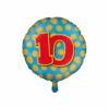 Helium Ballon 10 Jaar Gekleurd Leeg 46cm -Feestartikelen Winkel helium ballon 10 jaar gekleurd leeg 46cm